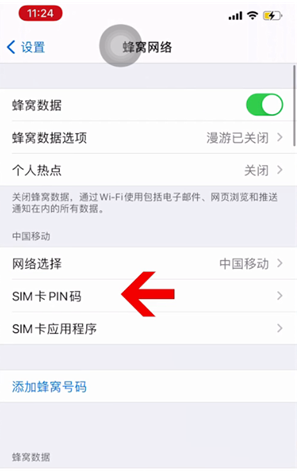 酒泉苹果14维修网分享如何给iPhone14的SIM卡设置密码 